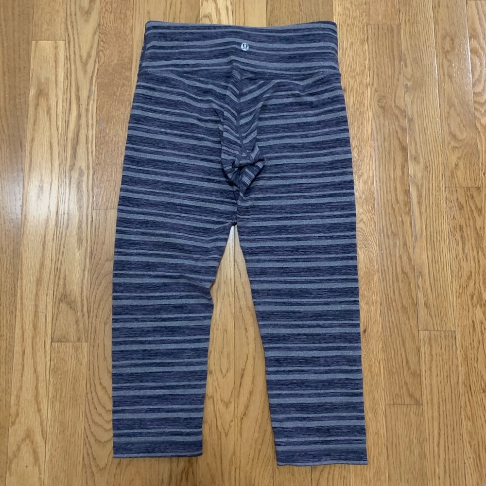 lululemon striped cropped leggings